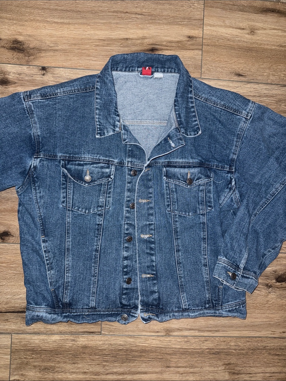 Vintage Marlboro Star Adult Size XL Blue Demin Jean Trucker Y2K Jacket
